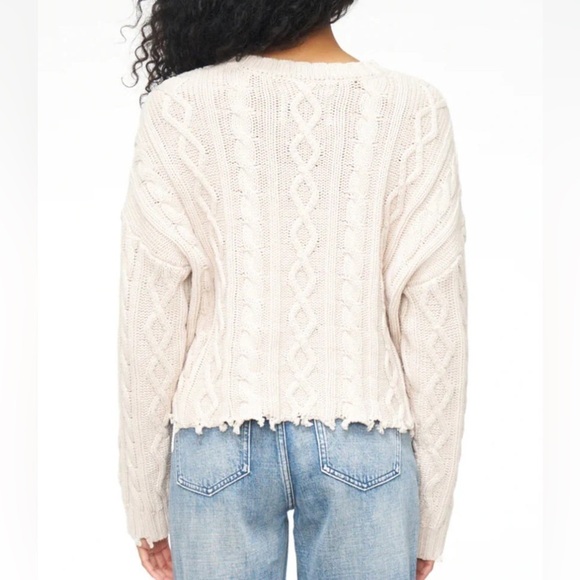 Pistola Denim Eva Sweater in Dove (cream) Cable Knit size medium - Picture 6 of 12